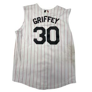 Ken Griffey Jr #30 Cincinnati Reds Authentic On-Field Russell Vest Jersey Youth